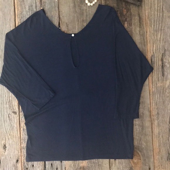BR Factory Navy Jersey Knit Top - Picture 7 of 8